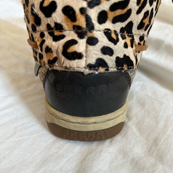 Sperry TopSider Size 7 Hikerfish Ankle Boot Leopard Print Lace Up Boot - Picture 6 of 9